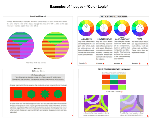 Examples of 4 pages in Color Logic
